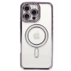 Durukar®  iPhone 16 Pro Max Kılıf Joke Simli Magneticsafe Kılıf - Derin Mor