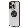 Durukar®  iPhone 16 Pro Max Kılıf Montreal Yüzüklü Silikon Kapak - Siyah