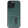 Durukar®  iPhone 16 Pro Max Kılıf Sara Kartvizitli Deri Kılıf - Koyu Yeşil