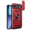 Durukar®   iPhone 17 Air Pars Lens Yüzüklü Silikon - Kırmızı
