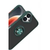 Durukar®   iPhone 17 Montreal Yüzüklü Silikon Kapak - Yeşil