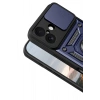 Durukar®   iPhone 17 Pars Lens Yüzüklü Silikon - Lacivert