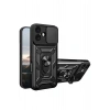 Durukar®   iPhone 17 Pars Lens Yüzüklü Silikon - Siyah