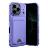 Durukar®   iPhone 17 Pro Kelvin Kartvizitli Silikon - Lila
