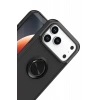 Durukar®   iPhone 17 Pro Max Montreal Yüzüklü Silikon Kapak - Siyah