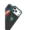Durukar®   iPhone 17 Pro Max Montreal Yüzüklü Silikon Kapak - Yeşil