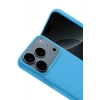 Durukar®   iPhone 17 Pro Max Nano içi Kadife Silikon - Mavi