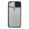 Durukar®  iPhone 6 Plus Kılıf Palm Buzlu Kamera Sürgülü Silikon - Lacivert