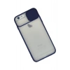 Durukar®  iPhone 6 Plus Kılıf Palm Buzlu Kamera Sürgülü Silikon - Lacivert