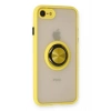 Durukar®  iPhone 7 Kılıf Montreal Yüzüklü Silikon Kapak - Sarı