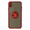 Durukar®  iPhone X Kılıf Montreal Yüzüklü Silikon Kapak - Kırmızı