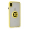Durukar®  iPhone X Kılıf Montreal Yüzüklü Silikon Kapak - Sarı