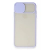 Durukar®  iPhone XS Max Kılıf Palm Buzlu Kamera Sürgülü Silikon - Lila