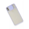 Durukar®  iPhone XS Max Kılıf Palm Buzlu Kamera Sürgülü Silikon - Lila