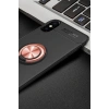 Durukar®  iPhone XS Max Kılıf Range Yüzüklü Silikon - Siyah-Gold