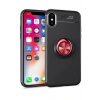 Durukar®  iPhone XS Max Kılıf Range Yüzüklü Silikon - Siyah-Kırmızı