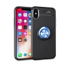 Durukar®  iPhone XS Max Kılıf Range Yüzüklü Silikon - Siyah-Mavi