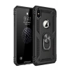 Durukar®  iPhone XS Max Kılıf Sofya Yüzüklü Silikon Kapak - Siyah