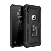 Durukar®  iPhone XS Max Kılıf Sofya Yüzüklü Silikon Kapak - Siyah