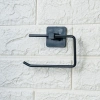 Durukar® Self-Adhesive Black Stainless Steel Lidless Toilet Paper Holder Apparatus