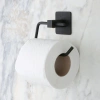 Durukar® Self-Adhesive Black Stainless Steel Lidless Toilet Paper Holder Apparatus