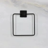 Durukar® Self-Adhesive Black Stainless Metal Square Towel Holder