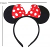Durukar® Kırmızı Fiyonklu Minnie Mouse Taç Fare Tacı Kafa Bandı