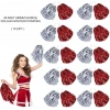 Durukar® Kırmızı Gümüş Metalik Dolgun Gösteri Ponponu 20 Adet (10 Çift)