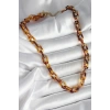 Durukar® Leopar Desenli Mika Zincir Kadın Kolye