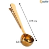 Durukar® Clamped Coffee Measuring Spoon Gold Multifunctional Stainless Steel Spoon