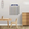 Durukar® Matematik Öğreten Yüzlük Tablo Duvarda İz Bırakmaz Akıllı Kağıt Yapışkansız Statik  60x60 cm