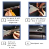 Durukar® Mavi Araba OtoTrim Dekorasyon Şeridi Kauçuk Elastik Kolay Kurulum 5 metre Şerit Bant