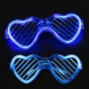 Durukar® Mavi LED Işıklı Kalp Gözlük – 3 Modlu Parti & Glow Gözlüğü