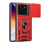 Durukar®   Mi 14T Pro Kılıf Pars Lens Yüzüklü Silikon - Kırmızı