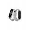 Durukar®   Mi Band 4 Spor Delikli Kordon - Gri-Beyaz
