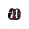 Durukar®   Mi Band 4 Spor Delikli Kordon - Siyah-Kırmızı