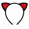 Durukar® Peluş Kedi Kulak Taç Kırmızı Siyah – Çocuk Parti & Kostüm Tacı