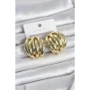 Durukar® Pirinç Gold Renk Vintage Kadın Küpe