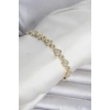 Durukar® Pirinç Gold Renk Zirkon Taşlı Kalp Model Kadın Bileklik