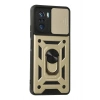Durukar®   Poco F3 Kılıf Pars Lens Yüzüklü Silikon - Gold
