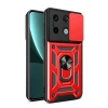 Durukar®   Poco X6 Pro Kılıf Pars Lens Yüzüklü Silikon - Kırmızı