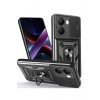 Durukar®   Poco X7 Pro Kılıf Pars Lens Yüzüklü Silikon - Siyah