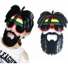 Durukar® Rasta Peruklu Rasta Sakallı Bob Marley Bıyıklı Parti Gözlüğü 27x18 cm