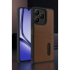 Durukar®  Realme Note 50 4G Kılıf Sara Kartvizitli Deri Kılıf - Kırmızı