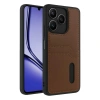 Durukar®  Realme Note 50 4G Kılıf Sara Kartvizitli Deri Kılıf - Taba