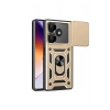 Durukar®   Redmi 13 4G Kılıf Pars Lens Yüzüklü Silikon - Gold