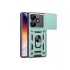 Durukar®   Redmi 13 4G Kılıf Pars Lens Yüzüklü Silikon - Yeşil