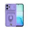 Durukar®   Redmi 13 4G Kılıf Zuma Kartvizitli Yüzüklü Silikon - Lila