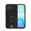 Durukar®   Redmi 13 4G Kılıf Zuma Kartvizitli Yüzüklü Silikon - Siyah