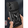 Durukar®   Redmi 13C Kılıf Pars Lens Yüzüklü Silikon - Yeşil